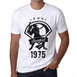 Mens Vintage Tee Shirt Graphic T Shirt Baseball Since 1975 White - White / Xs / Cotton - T-Shirt