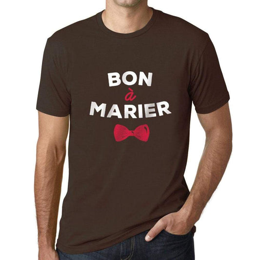 Mens Vintage Tee Shirt Graphic T Shirt Bon À Marier Chocolate - Chocolate / Xs / Cotton - T-Shirt