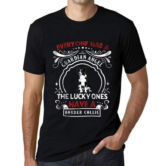 Mens Vintage Tee Shirt Graphic T Shirt Border Collie Dog Deep Black - Deep Black / Xs / Cotton - T-Shirt