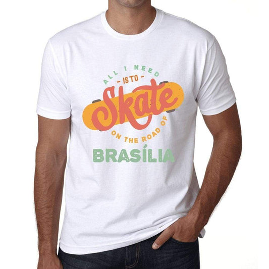 Mens Vintage Tee Shirt Graphic T Shirt Brasília White - White / Xs / Cotton - T-Shirt