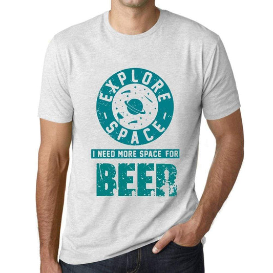 Mens Vintage Tee Shirt Graphic T Shirt I Need More Space For Beer Vintage White - Vintage White / Xs / Cotton - T-Shirt