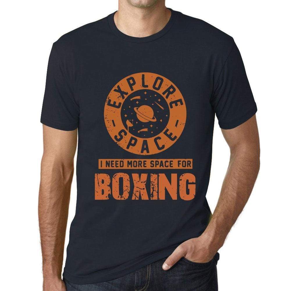 Mens Vintage Tee Shirt Graphic T Shirt I Need More Space For Boxing Navy - Navy / Xs / Cotton - T-Shirt