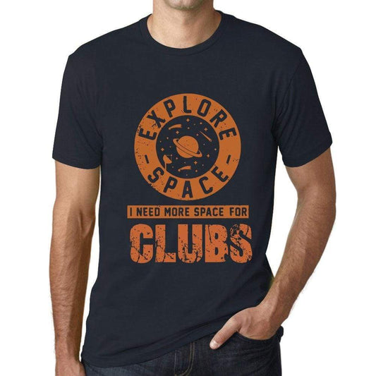 Mens Vintage Tee Shirt Graphic T Shirt I Need More Space For Clubs Navy - Navy / Xs / Cotton - T-Shirt