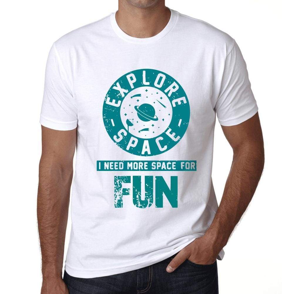 Mens Vintage Tee Shirt Graphic T Shirt I Need More Space For Fun White - White / Xs / Cotton - T-Shirt