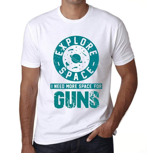 Mens Vintage Tee Shirt Graphic T Shirt I Need More Space For Guns White - White / Xs / Cotton - T-Shirt