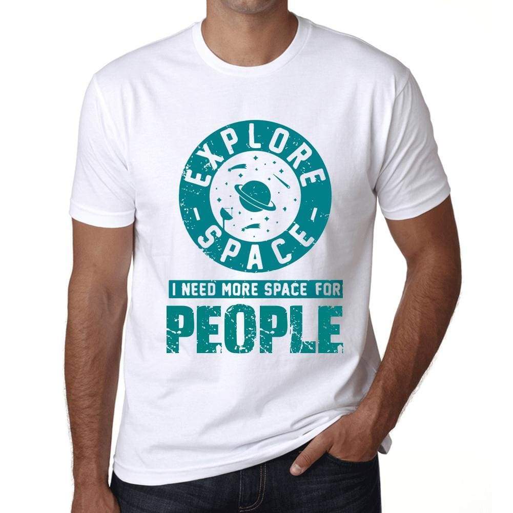 Mens Vintage Tee Shirt Graphic T Shirt I Need More Space For People White - White / Xs / Cotton - T-Shirt