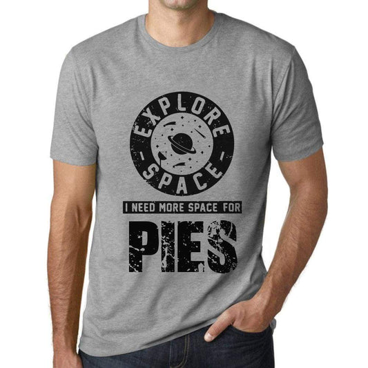 Mens Vintage Tee Shirt Graphic T Shirt I Need More Space For Pies Grey Marl - Grey Marl / Xs / Cotton - T-Shirt