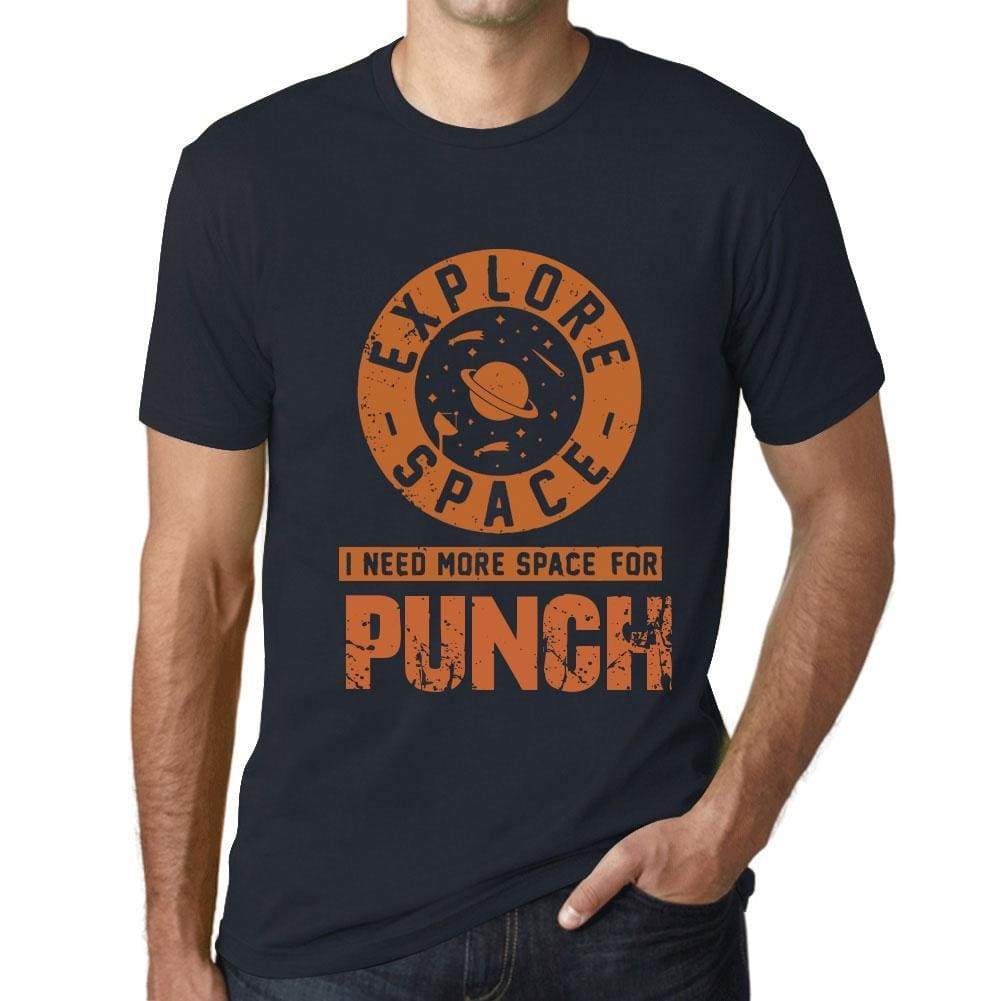 Mens Vintage Tee Shirt Graphic T Shirt I Need More Space For Punch Navy - Navy / Xs / Cotton - T-Shirt