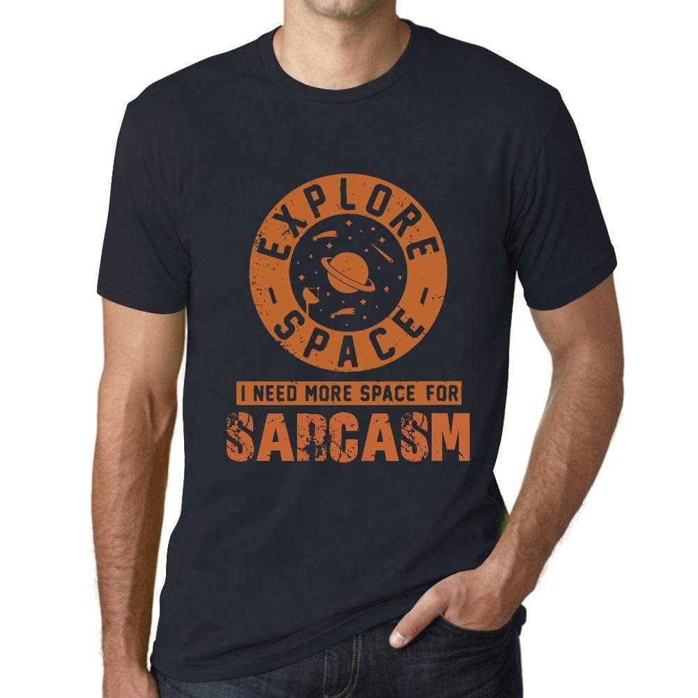 Mens Vintage Tee Shirt Graphic T Shirt I Need More Space For Sarcasm Navy - Navy / Xs / Cotton - T-Shirt