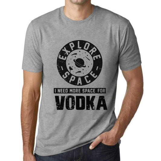 Mens Vintage Tee Shirt Graphic T Shirt I Need More Space For Vodka Grey Marl - Grey Marl / Xs / Cotton - T-Shirt