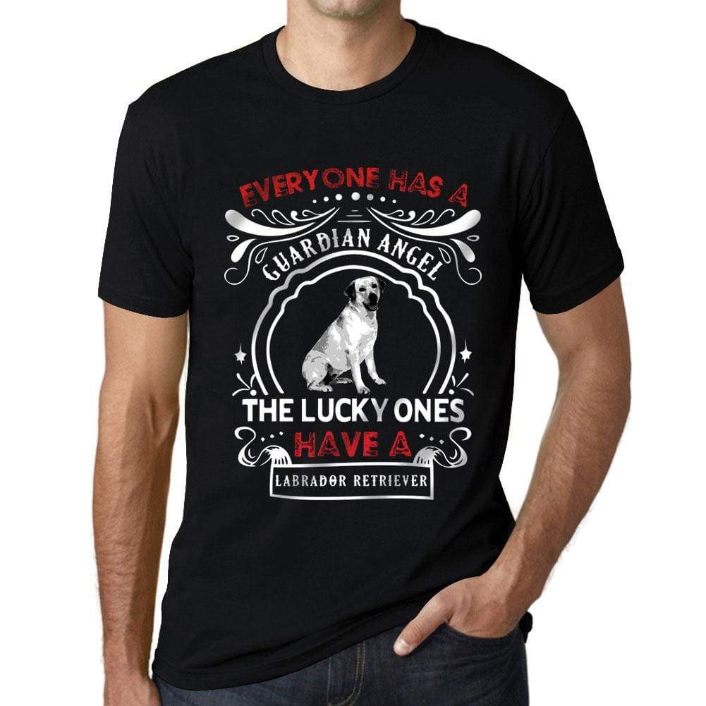 Mens Vintage Tee Shirt Graphic T Shirt Labrador Retriever Dog Deep Black - Deep Black / Xs / Cotton - T-Shirt