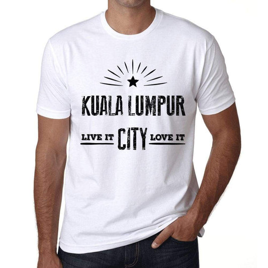 Mens Vintage Tee Shirt Graphic T Shirt Live It Love It Kuala Lumpur White - White / Xs / Cotton - T-Shirt