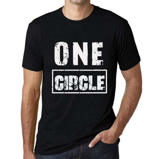 Men’s Vintage Tee Shirt <span>Graphic</span> T shirt One CIRCLE Deep Black - ULTRABASIC