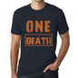 Mens Vintage Tee Shirt Graphic T Shirt One Death Navy - Navy / Xs / Cotton - T-Shirt