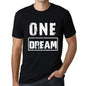 Mens Vintage Tee Shirt Graphic T Shirt One Dream Deep Black - Deep Black / Xs / Cotton - T-Shirt