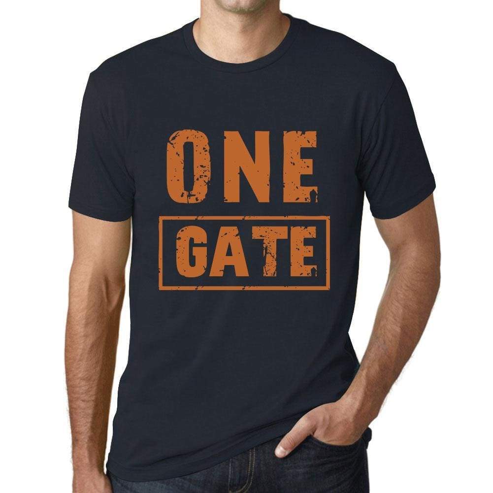 Mens Vintage Tee Shirt Graphic T Shirt One Gate Navy - Navy / Xs / Cotton - T-Shirt