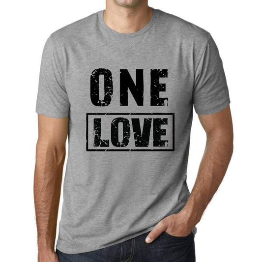 Mens Vintage Tee Shirt Graphic T Shirt One Love Grey Marl - Grey Marl / Xs / Cotton - T-Shirt