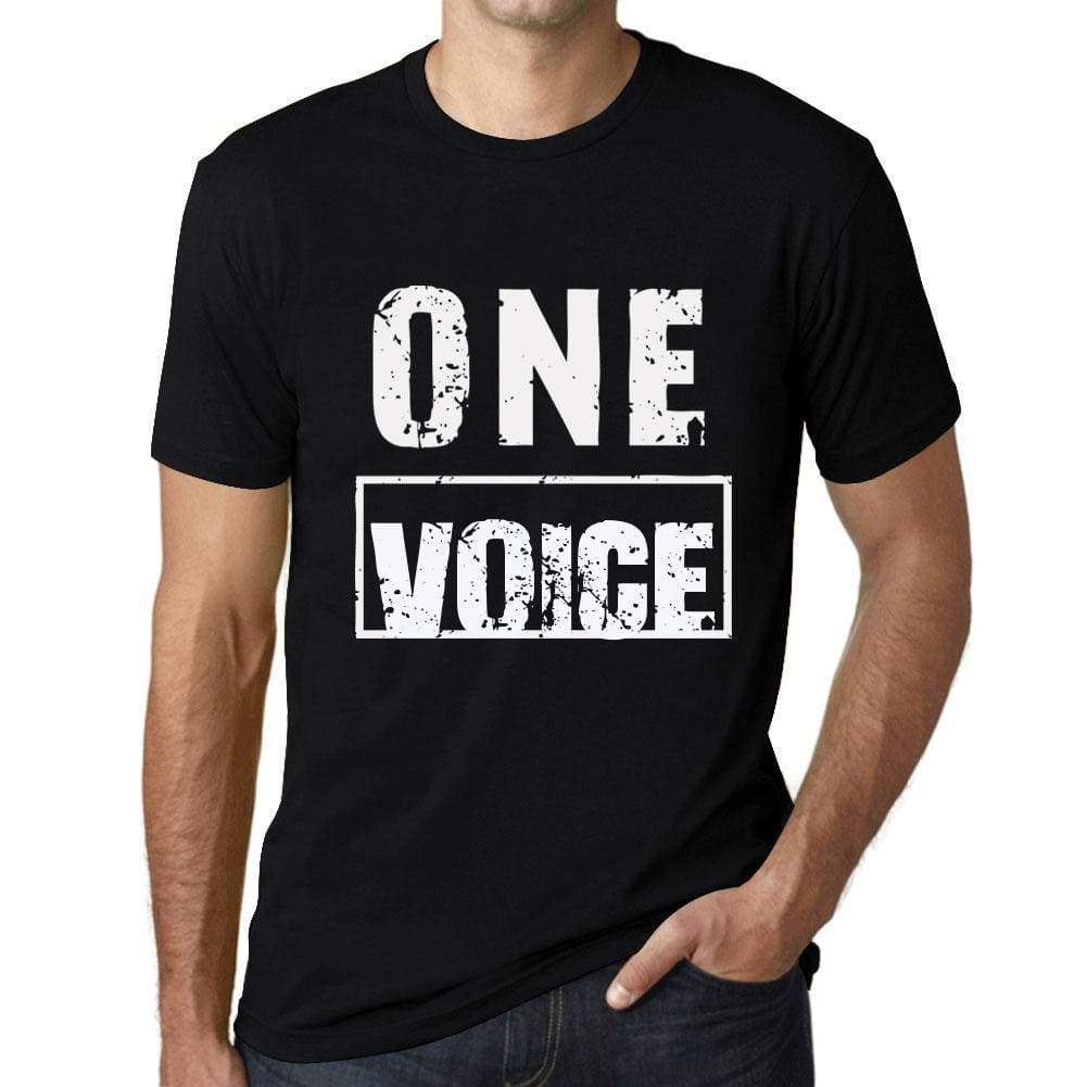 Mens Vintage Tee Shirt Graphic T Shirt One Voice Deep Black - Deep Black / Xs / Cotton - T-Shirt