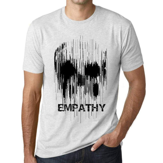 Mens Vintage Tee Shirt Graphic T Shirt Skull Empathy Vintage White - Vintage White / Xs / Cotton - T-Shirt