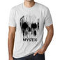Mens Vintage Tee Shirt Graphic T Shirt Skull Mystic Vintage White - Vintage White / Xs / Cotton - T-Shirt