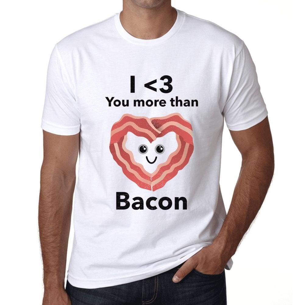 Mens Vintage Tee Shirt Graphic T Shirt Valentine Bacon - White / Xs / Cotton - T-Shirt