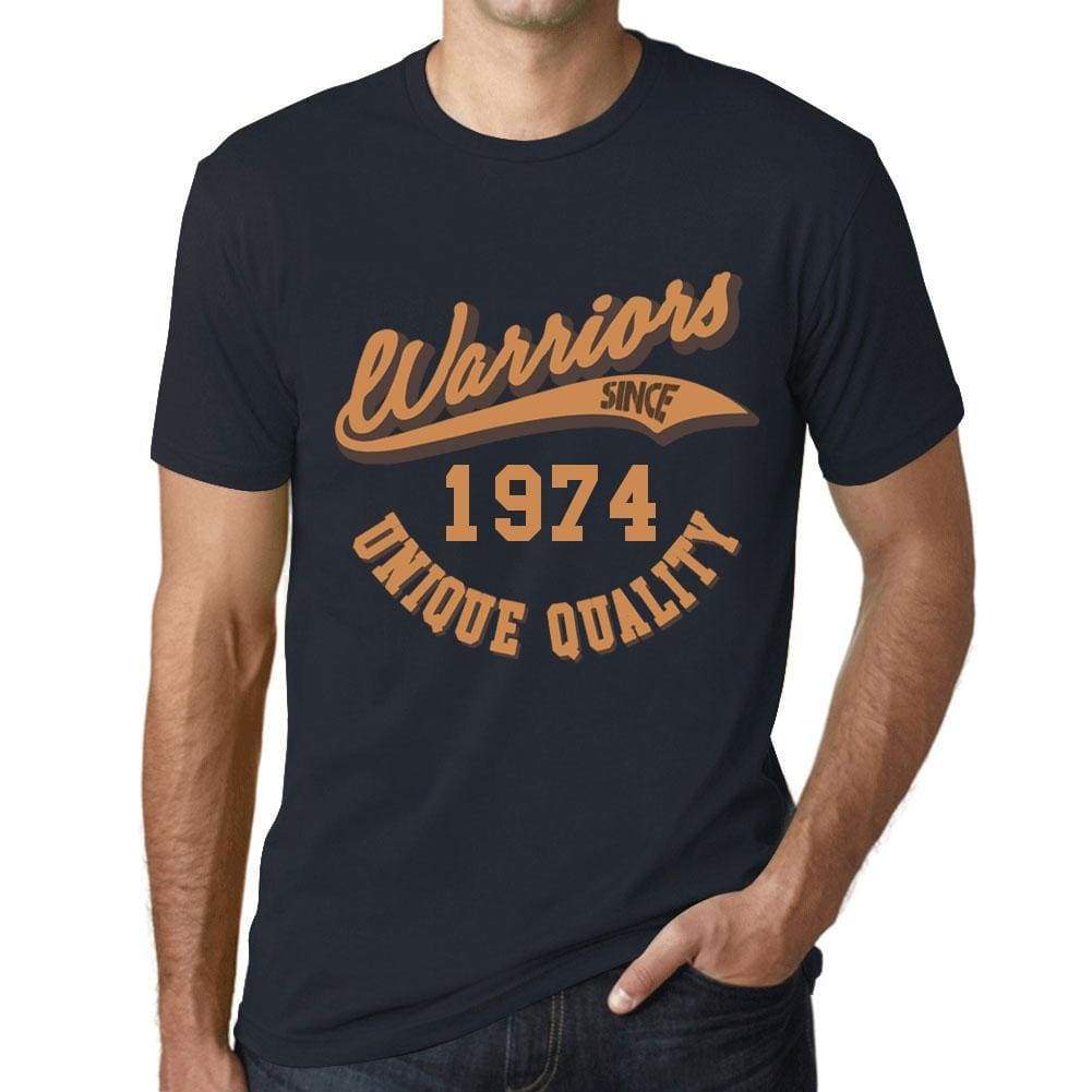 Mens Vintage Tee Shirt Graphic T Shirt Warriors Since 1974 Navy - Navy / Xs / Cotton - T-Shirt