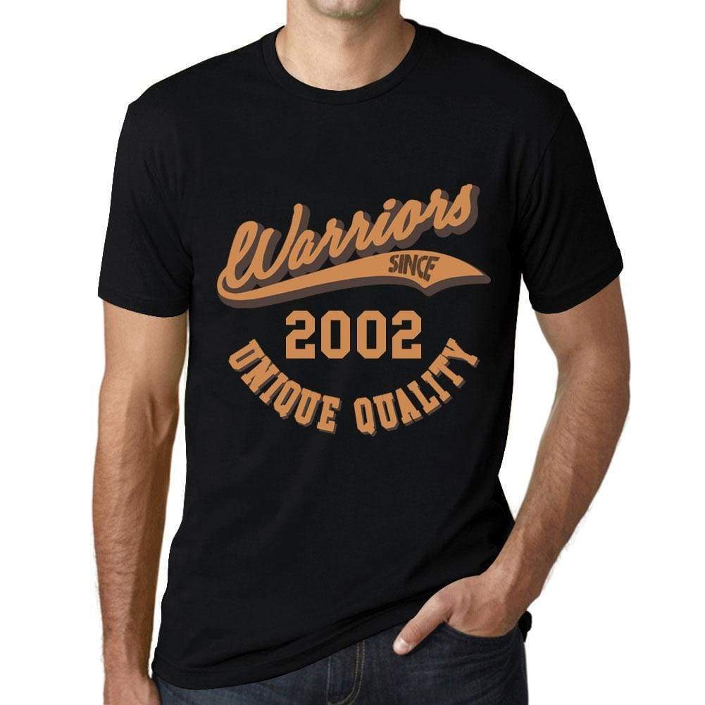 Men’s Vintage Tee Shirt <span>Graphic</span> T shirt Warriors Since 2002 Deep Black - ULTRABASIC