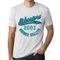 Men’s Vintage Tee Shirt <span>Graphic</span> T shirt Warriors Since 2003 Vintage White - ULTRABASIC