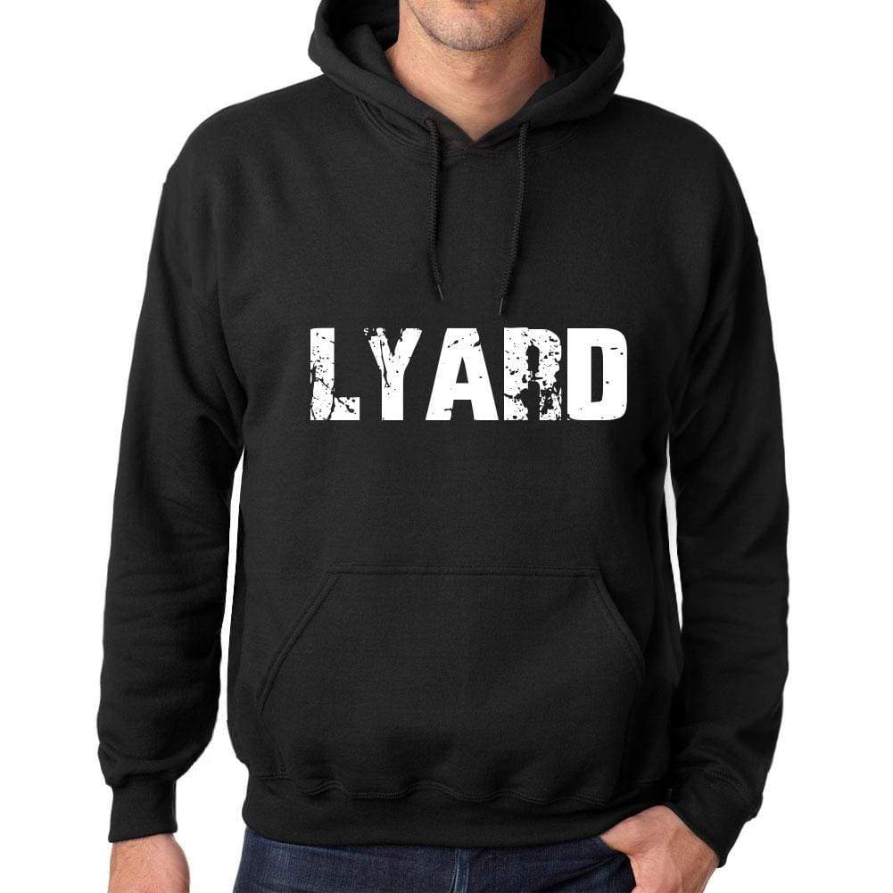 Mens Womens Unisex Printed Graphic Cotton Hoodie Soft Heavyweight Hooded Sweatshirt Pullover Popular Words Lyard Deep Black - Black / Xs /