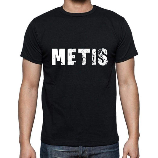 Metis Mens Short Sleeve Round Neck T-Shirt 5 Letters Black Word 00006 - Casual