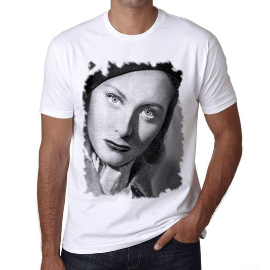 Michele Morgan Vintage Mens T-Shirt White Birthday Gift 00515 - White / Xs - Casual