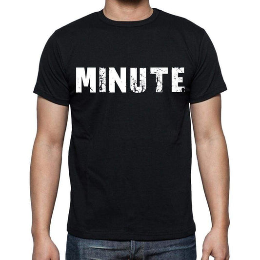 Minute Mens Short Sleeve Round Neck T-Shirt Black T-Shirt En