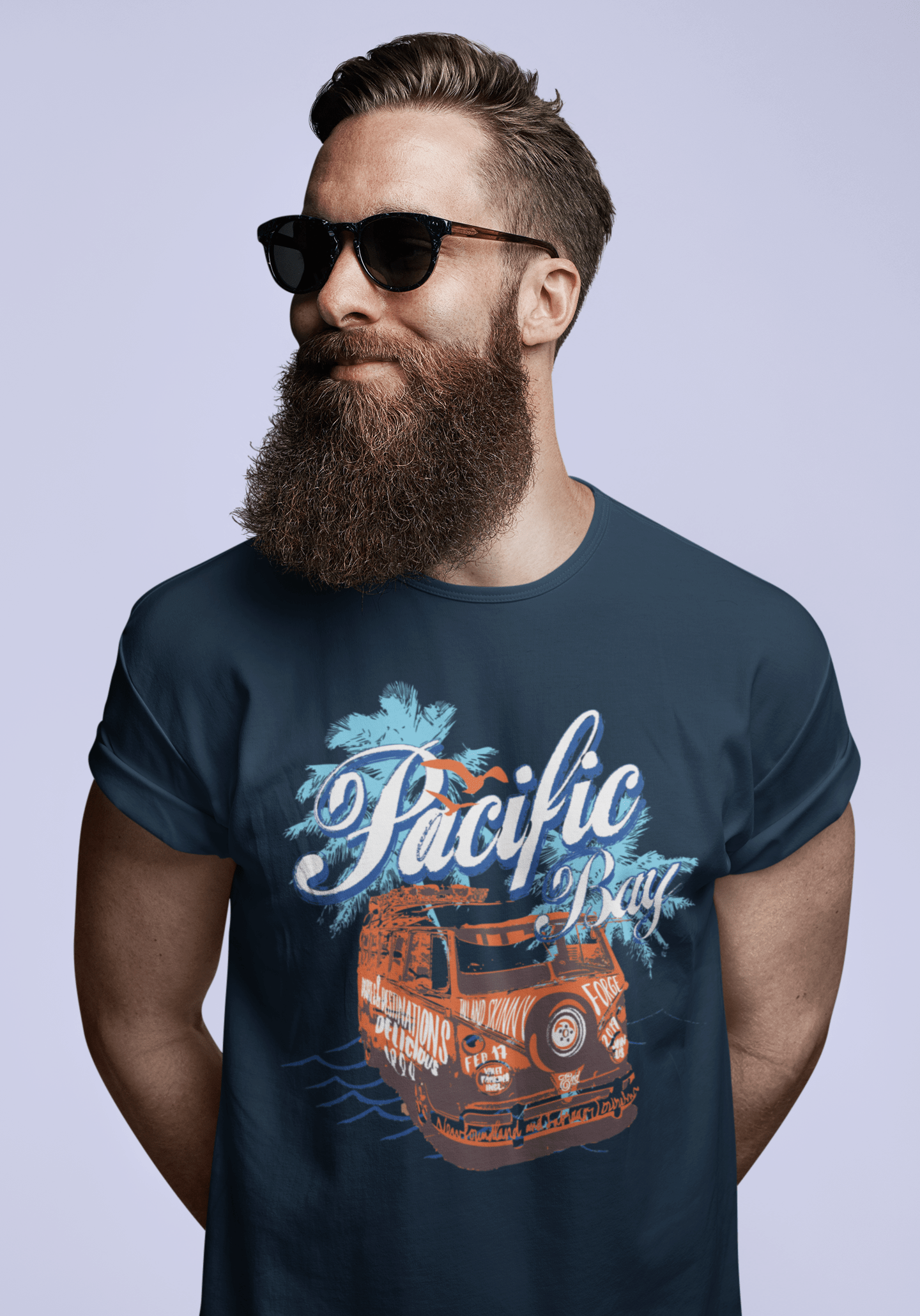 ULTRABASIC Men's Novelty T-Shirt Pacific Bay - Adventure Tee Shirt