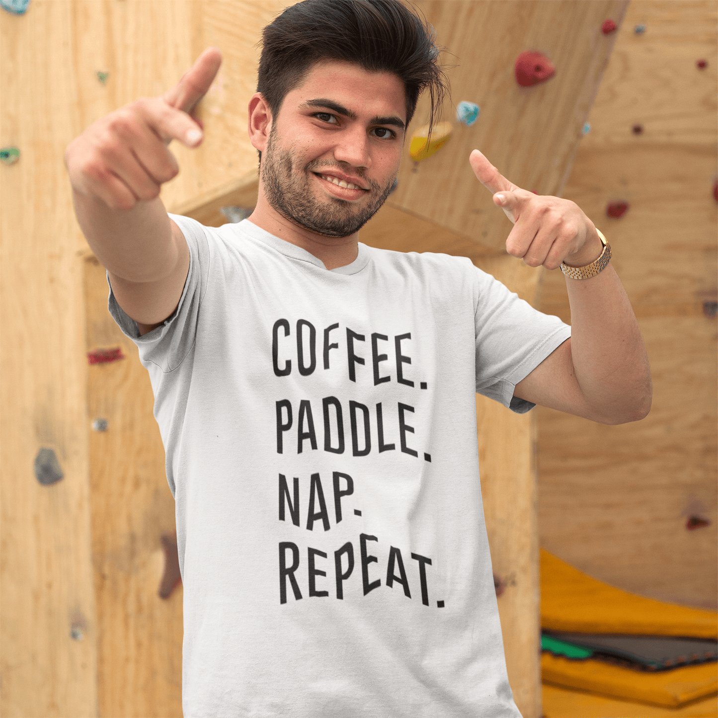 COFFEE PADDLE NAP REPEAT T-shirt manches courtes col rond Homme 00058