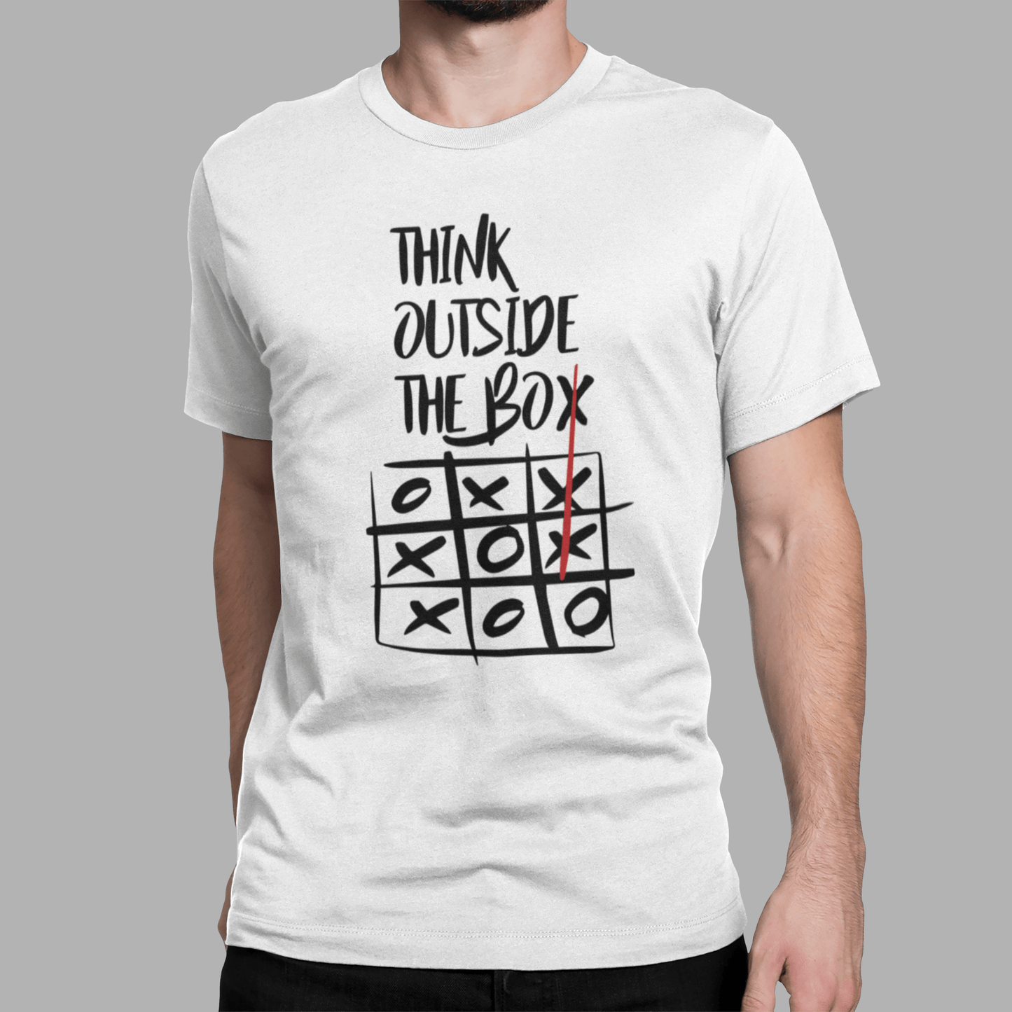 Ultrabasic - Homme T-Shirt Graphique Think Outside The Box Blanc