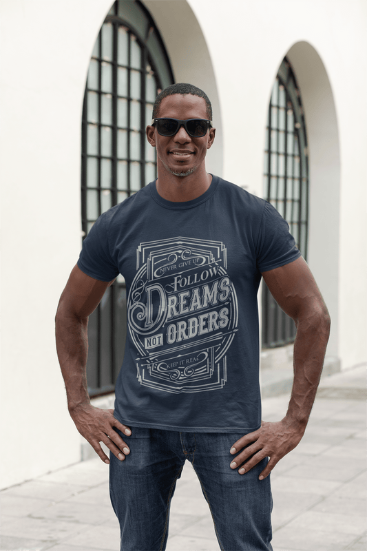 T-Shirt Homme T-Shirt Graphique Follow Dreams Not Orders Chemise Vintage pour Homme