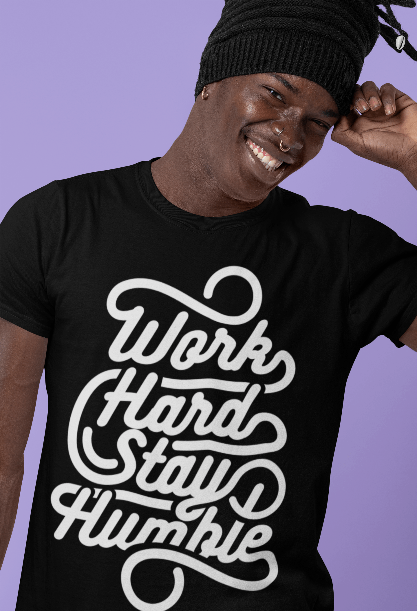 T-Shirt homme travailler dur rester Humble chemise motivation T-Shirt pour hommes vêtements Vintage
