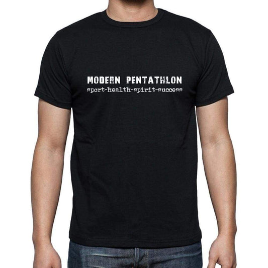 Modern Pentathlon Sport-Health-Spirit-Success Mens Short Sleeve Round Neck T-Shirt 00079 - Casual