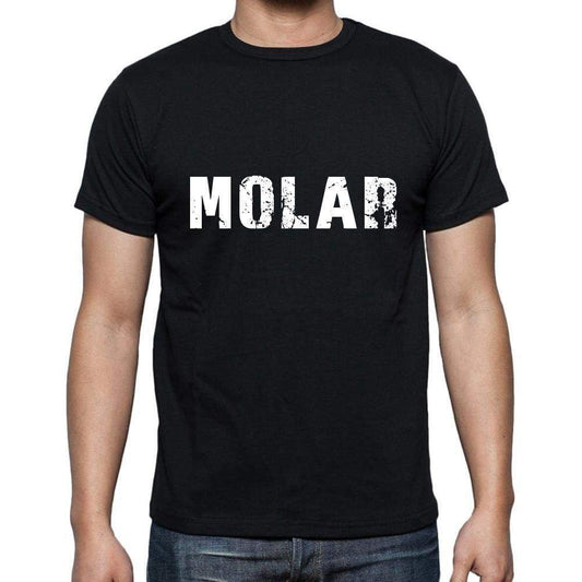Molar Mens Short Sleeve Round Neck T-Shirt 5 Letters Black Word 00006 - Casual