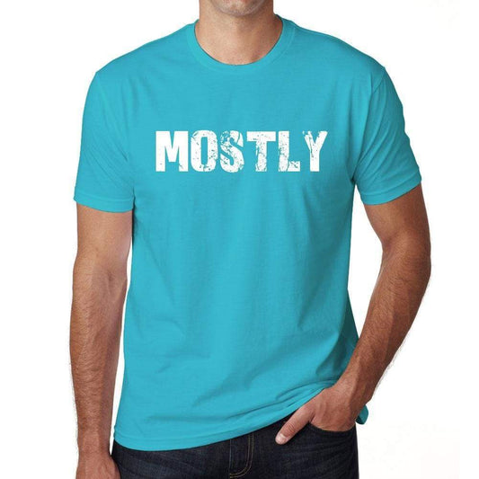 Mostly Mens Short Sleeve Round Neck T-Shirt 00020 - Blue / S - Casual