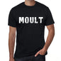 Moult Mens Retro T Shirt Black Birthday Gift 00553 - Black / Xs - Casual