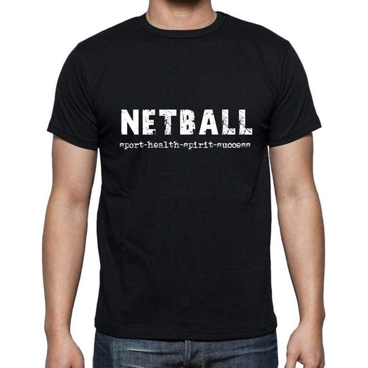 Netball Sport-Health-Spirit-Success Mens Short Sleeve Round Neck T-Shirt 00079 - Casual