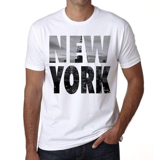 New York Mens Short Sleeve Round Neck T-Shirt