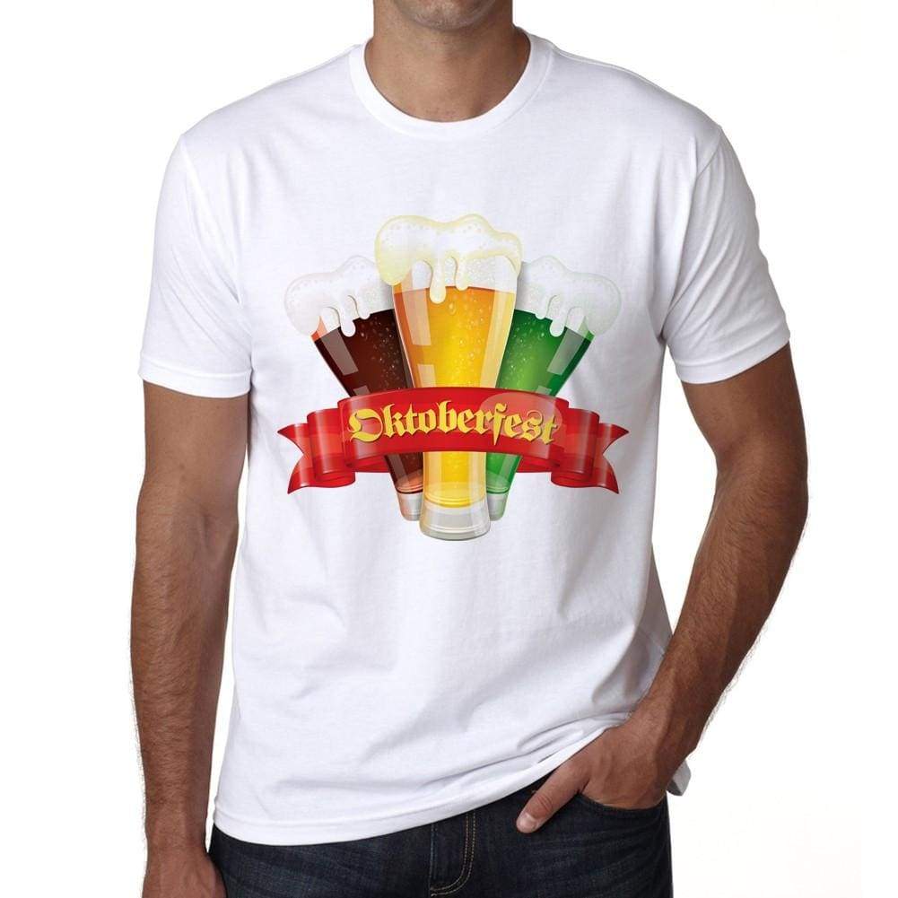 Oktoberfest 3 Beers Oktoberfest T-Shirt Mens White Tee 100% Cotton 00179