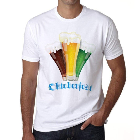 Oktoberfest Beers Oktoberfest T-Shirt Mens White Tee 100% Cotton 00179