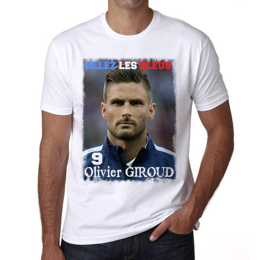 Olivier Giroud France Les Bleus T-Shirt Euro 2016 Tshirt Mens White Tee 100% Cotton 00184