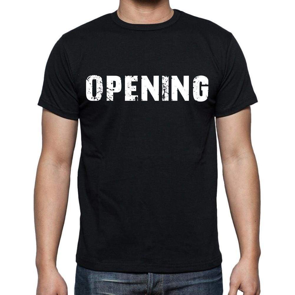 Opening Mens Short Sleeve Round Neck T-Shirt Black T-Shirt En