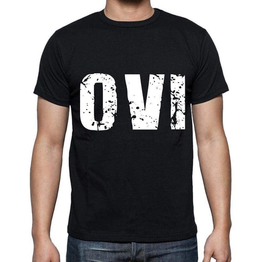 Ovi Men T Shirts Short Sleeve T Shirts Men Tee Shirts For Men Cotton Black 3 Letters - Casual