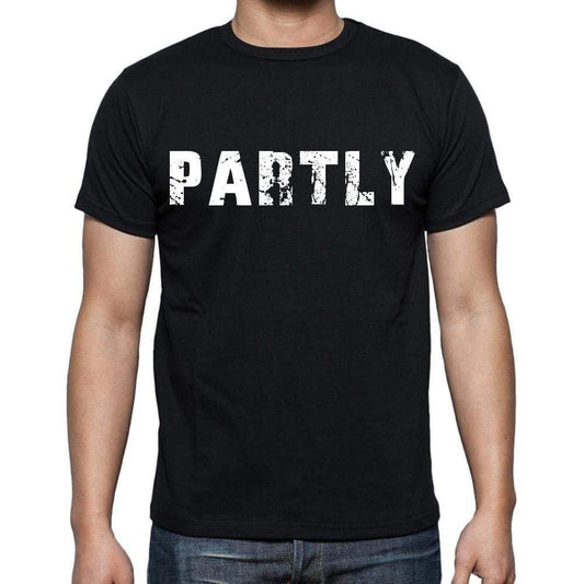 Partly White Letters Mens Short Sleeve Round Neck T-Shirt 00007