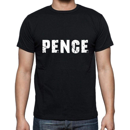 Pence Mens Short Sleeve Round Neck T-Shirt 5 Letters Black Word 00006 - Casual